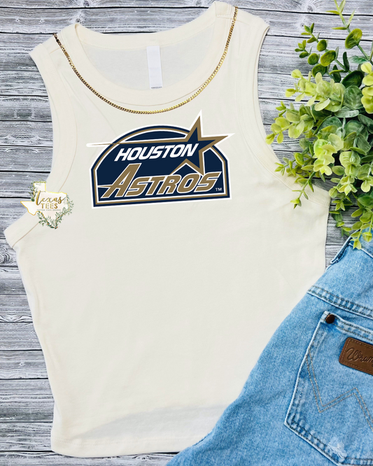 Navy/Gold Stros Logo Tank