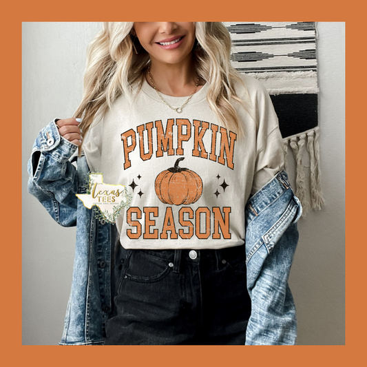 Pumpkin Season - orange distressed