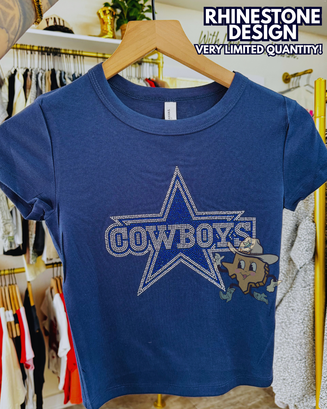 Cowboys Rhinestone Baby Tee