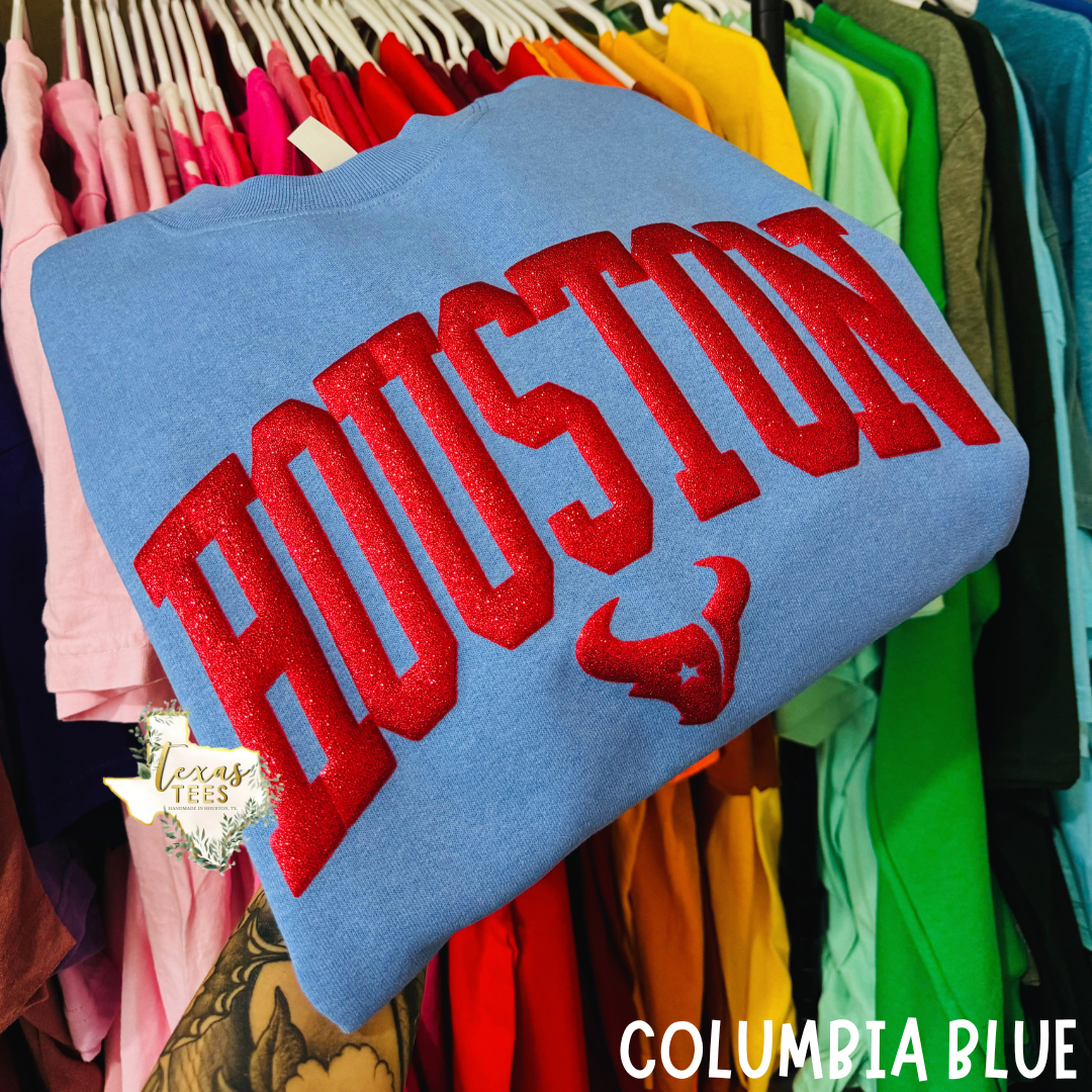 Houston Tex Puff Sweatshirts: SMALL - XL