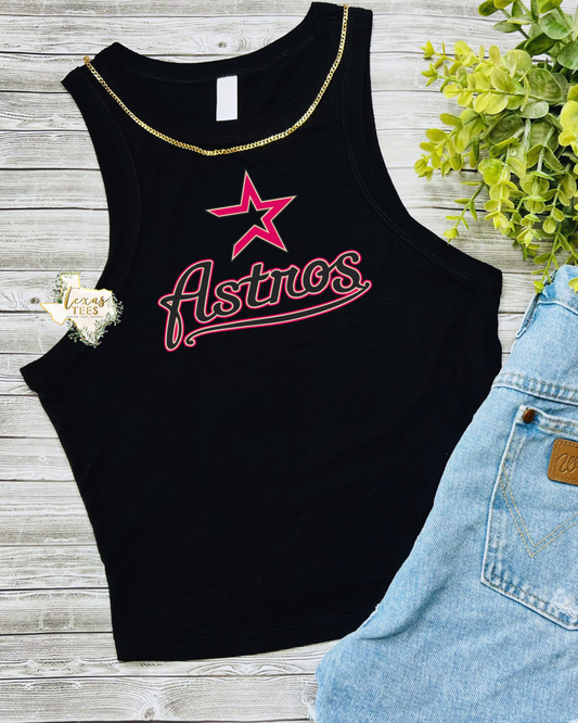 Old School Stros Pink Logo