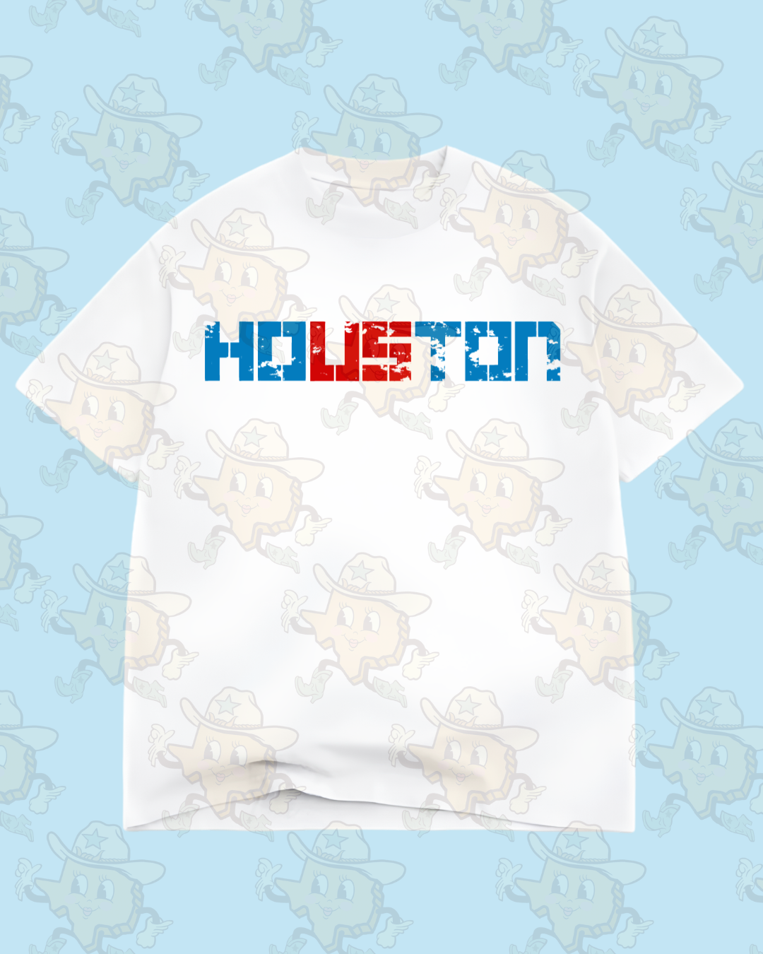 Houston : Front Only | White Tee