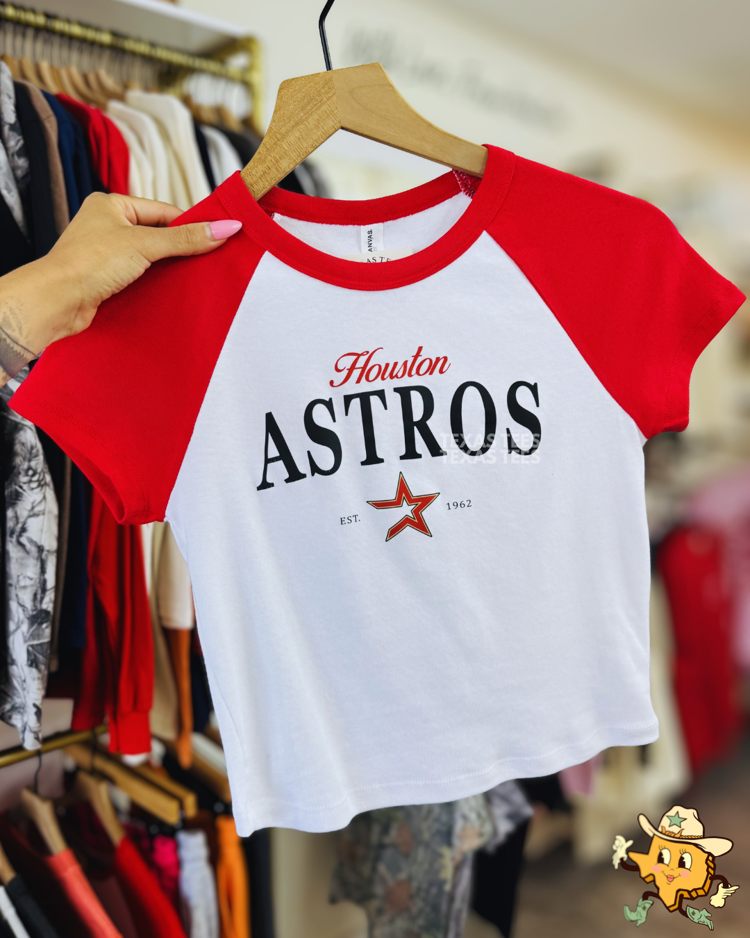 HA EST. 1962 Brick Star - Red/White Baby Tee