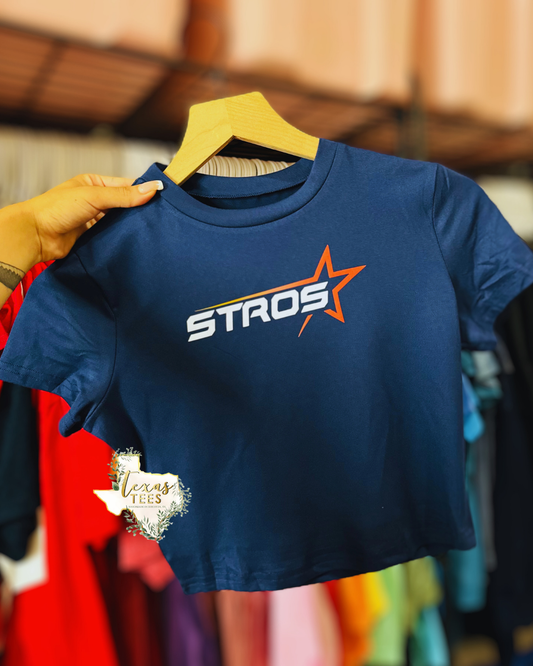 City Connect Crop Tee - Navy