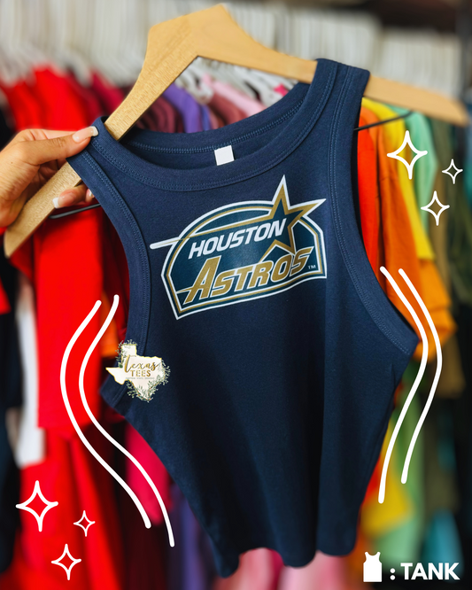 Navy/Gold Stros Logo Tank
