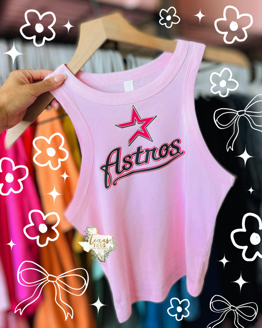 Old School Stros Pink Logo