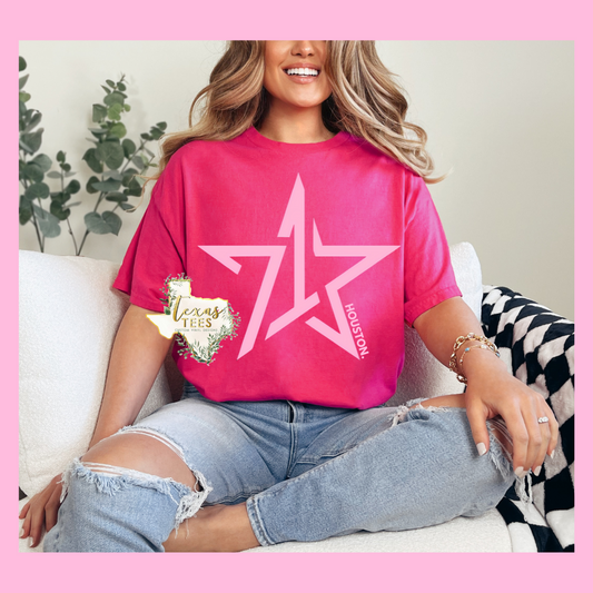 713 Houston Star - Heliconia Hot Pink/Light Pink