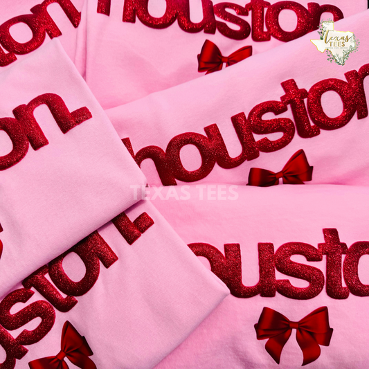 Houston Bow - Glitter Puff