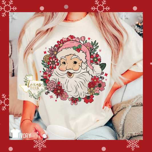 Santa Floral Wreath