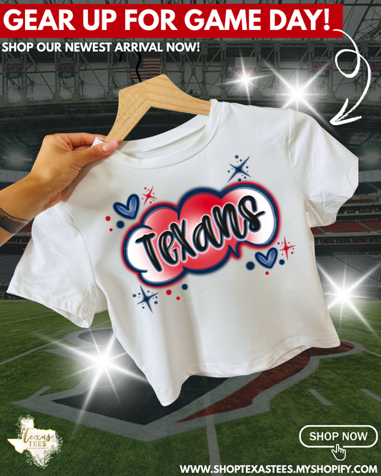 Tex Faux Airbrushed Fitted Crop Tee