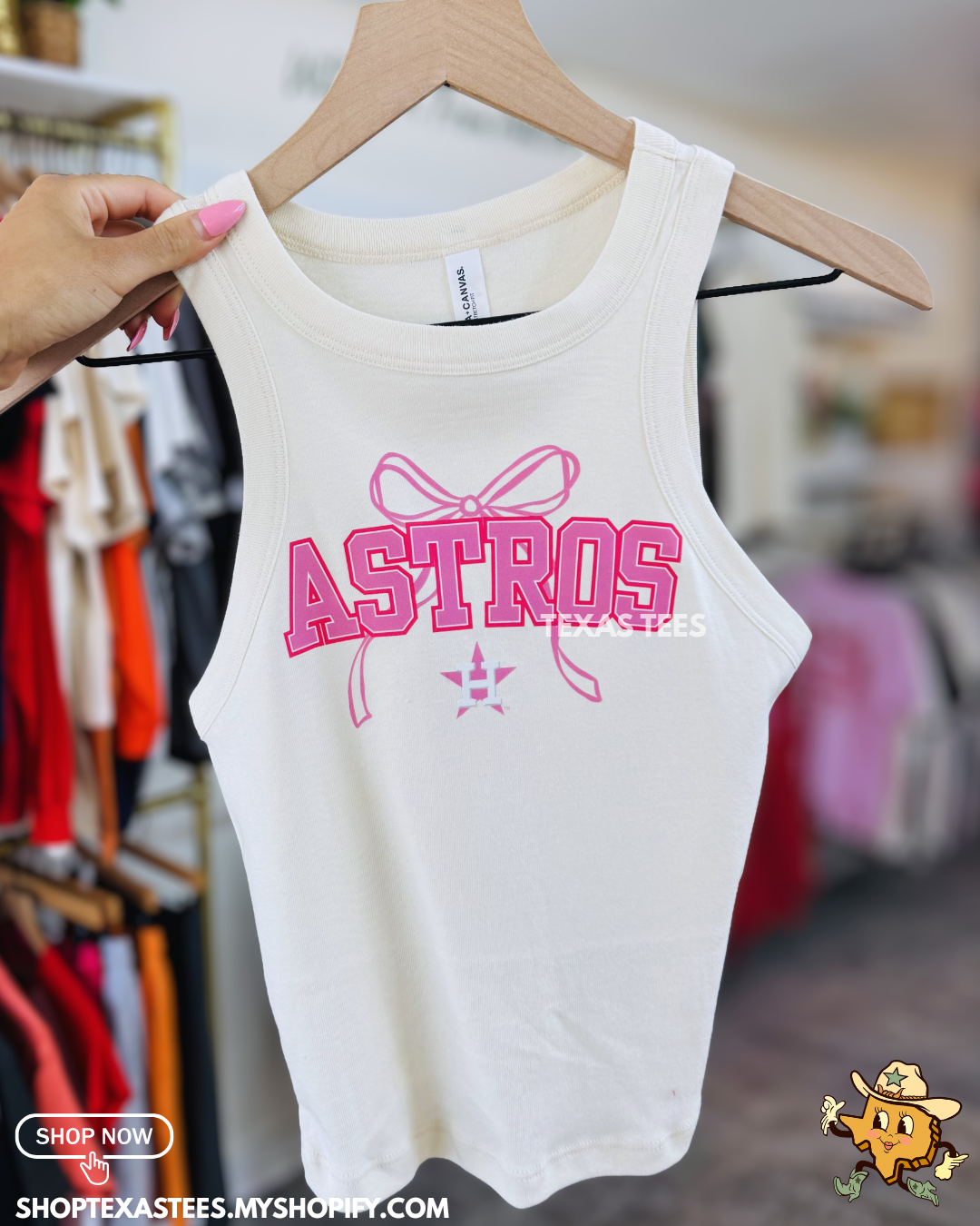 Astros Pink Coquette Tank