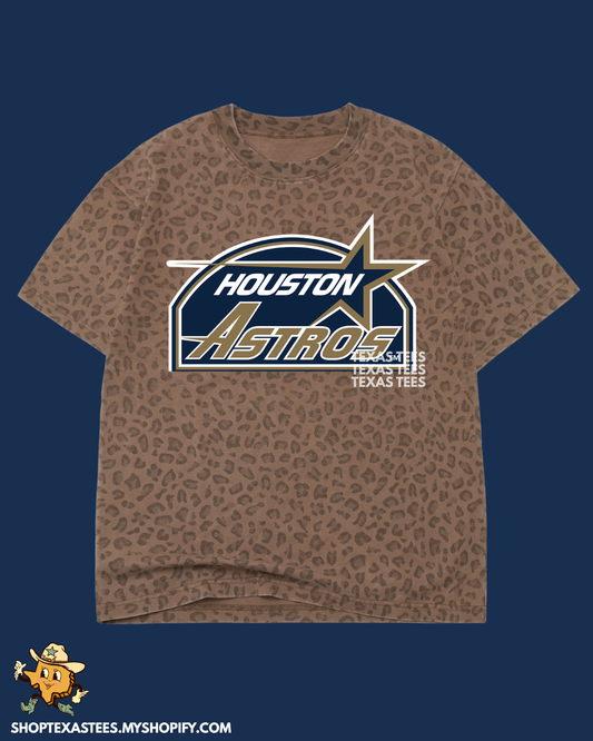 '94 Navy/Gold - Leopard Brown Heavyweight Oversized Tee