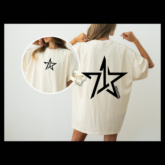 713 Houston Star - Front and Back Design
