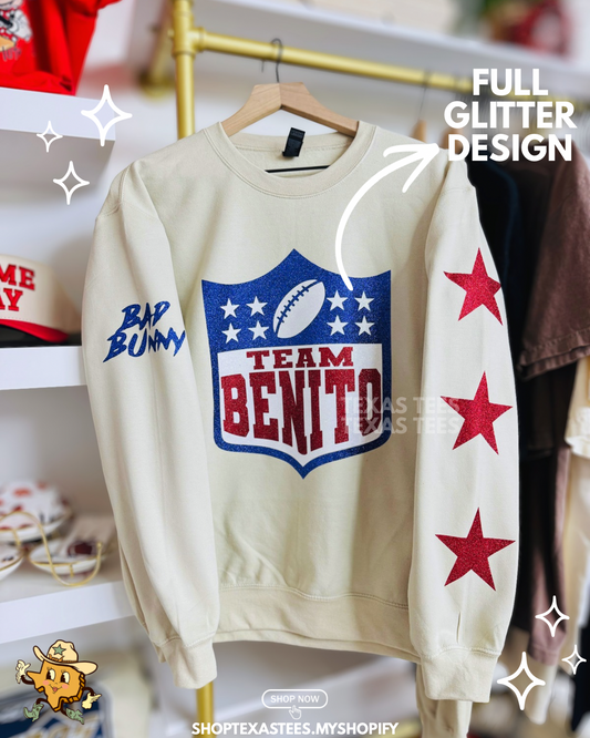 Bad Bunny Halftime Full Glitter Sweatshirt