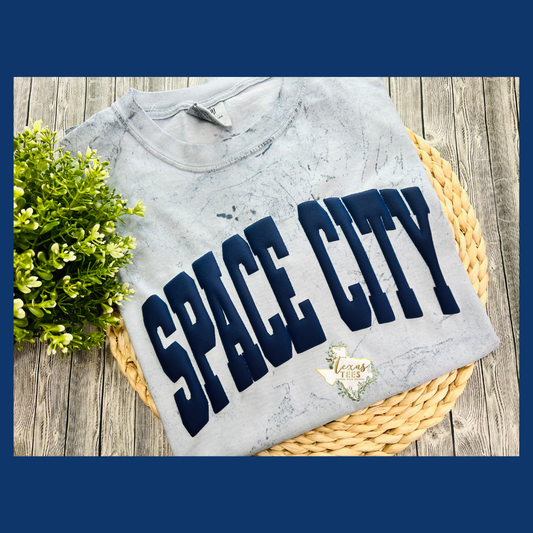 Space City Puff Tee - Marble Washed Tee