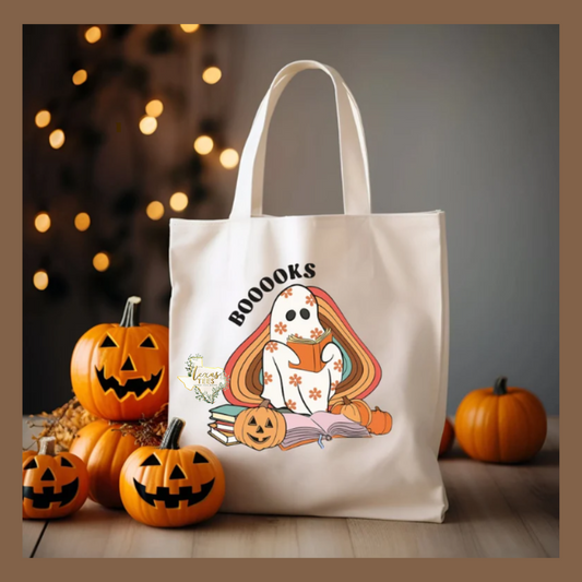 Boooks Reading Ghost Tote Bag