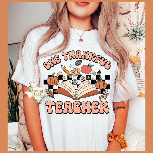 One Thankful Teacher Retro