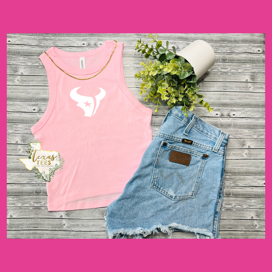 Texans White Logo Tank