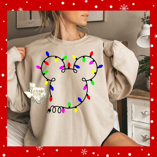 Mouse Head Christmas Lights