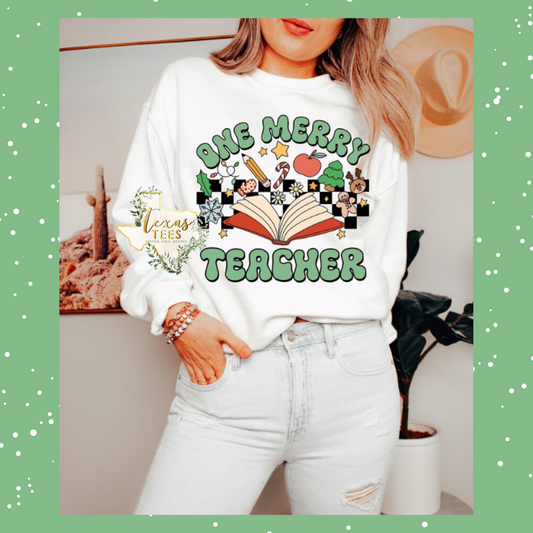 One Merry Teacher Retro