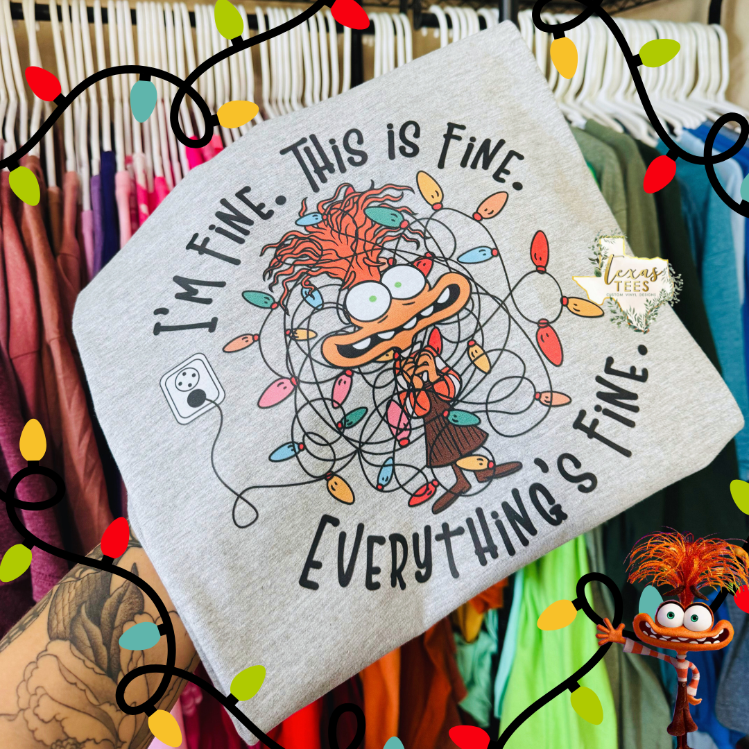 Anxiety - I'm Fine, Everything's Fine: ADULT SIZES