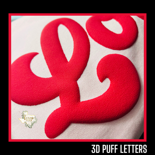 Love Puff - Red on Light Pink