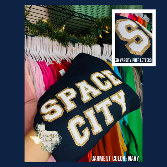 SPACE CITY - 3D VARSITY LETTERS