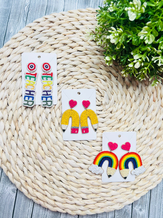Teacher Beaded Earrings