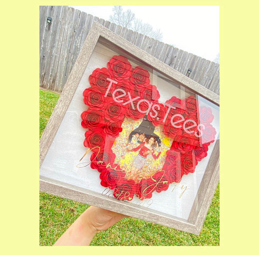 11x14 Flower Heart Shadow Box