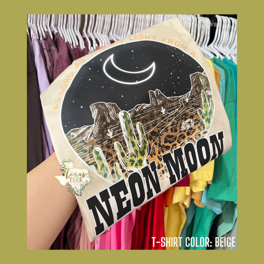 Neon Moon Tee - Full color design