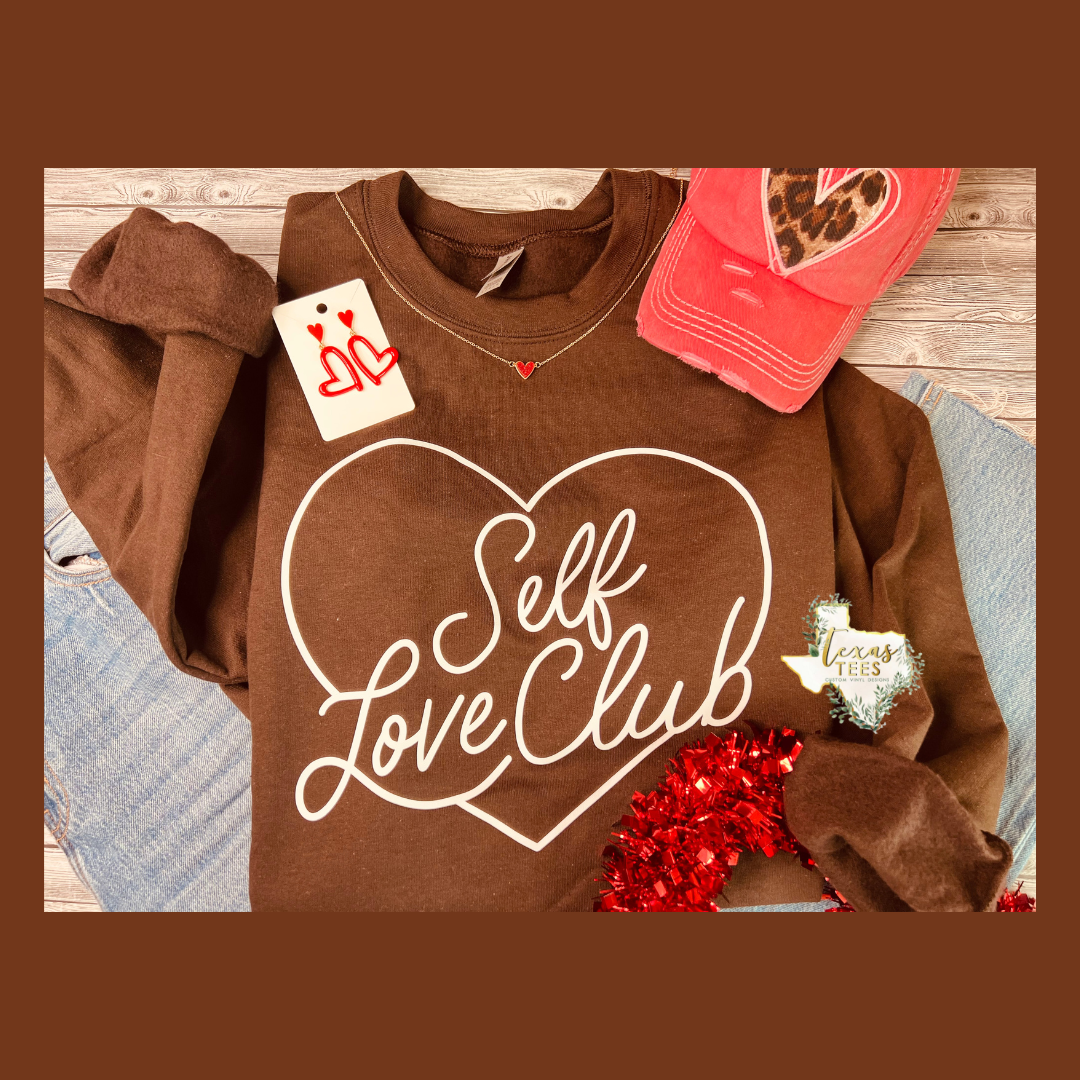 Self Love Club - White on Brown