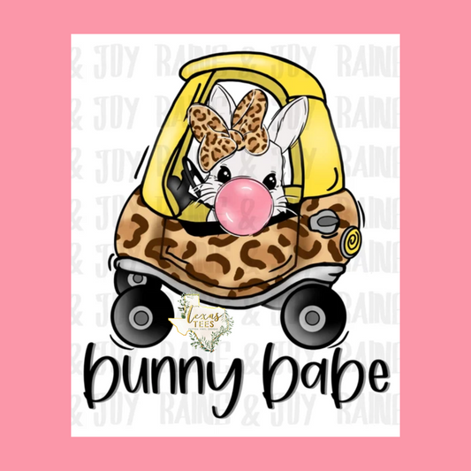 Bunny Babe Cozy Coupe Kids Tee