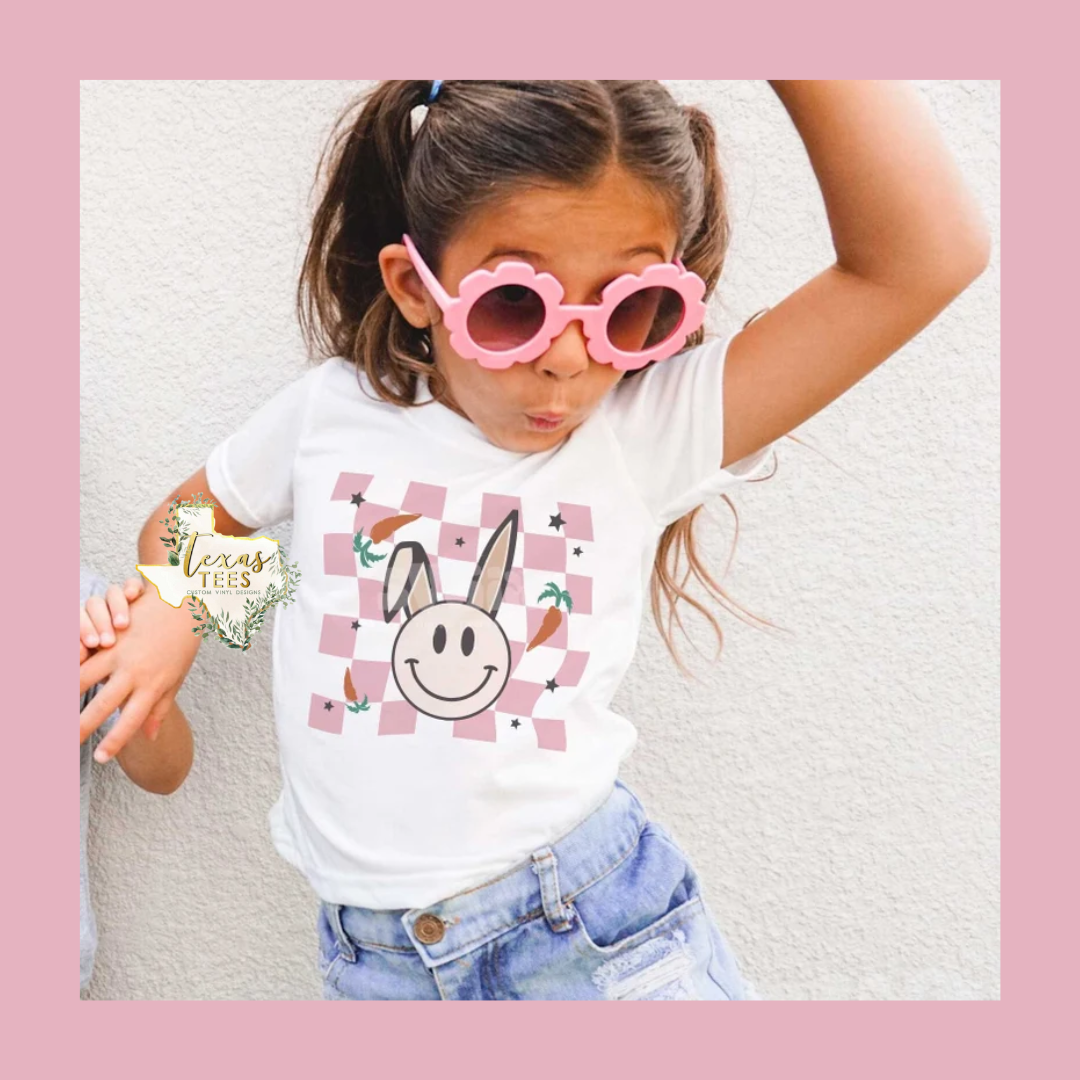 Pink Retro Bunny Tee