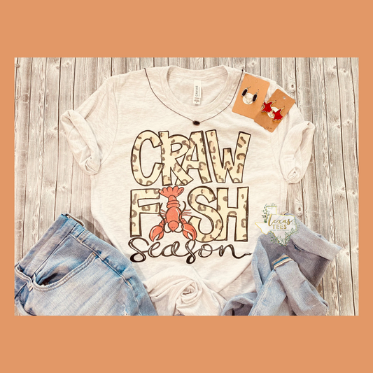 Crawfish Season Tee - Light Gray